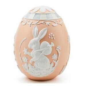 MACKENZIE-CHILDS Cameo Small Egg Pastel Spring Easter Home Decor NEW